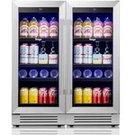 Yeego 30" Beverage Cooler Refrigerator With 2 Glass Door,shelves Left+right Open. Price: $608.99.
