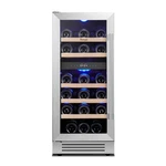 Yeego 15" Wine Cooler Hold 28 Bottles 40 F-65 Left-hinge W/led Lights,door Open. Price: $299.99.
