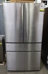 Profile PGE29BYTFS 36" Stainless French Door Refrigerator Nob #161187 Open. Price: $1599.00.