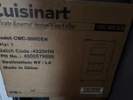 Cuisinart Wine Fridge 8-BOTTLE Private Reserve Cellar, Silver CWC-800 New. Price: $75.00.