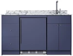 Summit CALDERA35I 63"W Kitchenette - Blue / Glass New. Price: $4605.63.