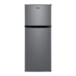 Galanz 4.6. Cu Ft Two Door Mini Refrigerator With Freezer, Stainless Steel, New,. Price: $168.00.
