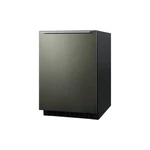 Summit FF64BXKSHH 24" Black Stainless Steel Undercounter All Refrigerator, Nib New. Price: $527.45.