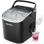 Euhomy Countertop Ice Maker, 26LBS/24H, 9 CUBES/6 Mins, Auto-clean, Portable Bla New. Price: $120.66.