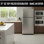 Top Freezer Refrigerator Stainless Steel 21" Model GIE21GSHSS Brand New. Price: $1300.00.