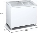 Premium Levella 5.9 Ft Display Freezer/refrigerator With Double Curved Glass New. Price: $994.09.