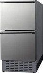 Summit 18 Two Drawer Refrigerator, 3.4 Cu.ft. Capacity, Stainless Steel, Panel New. Price: $3564.99.