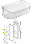 Upper Door Bin For Frigidaire LFSS2612TD0 FFSS2615TP0 FGUS2642LF2 LFSS2612TP0 New. Price: $24.99.