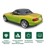 Black Convertible Soft Top W/heated Glass Window For Mazda Miata 1990-2005 99-05 New. Price: $169.78.