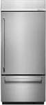 Kitchenaid KBBR306ESS 36 Inch Built-in Bottom Mount Refrigerator Open. Price: $6299.99.