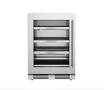 Landmark 24" Stainless Steel 147 Can Capacity Beverage Cooler L3024UI1BSG-LH Open. Price: $1850.00.