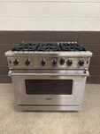 Viking VGIC53626BSS - 36" Professional Gas Range Burners Series Stainless Used. Price: $3799.99.