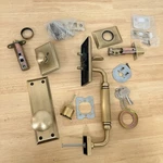 Nostalgic Warehouse New York Grip Front Door Handle Antique BRASS/719434 Used. Price: $189.99.