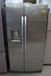 Profile PSE25KYHFS 36" Stainless Side By Refrigerator Nob #153372 Open. Price: $1699.00.