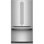 Kitchenaid KRFF136SPS Inch Full-depth Freestanding French Door Refrigerator Open. Price: $1799.00.