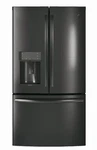 Profile 36" Counter Depth French Door Refrigerator - PYE22KBLTS Open. Price: $2299.99.