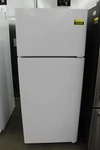 GTE18GTNRWW 28" White Top-freezer Refrigerator Nob #157000 Open. Price: $699.00.