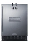 Summit Sbcfrtp 24"W 5.3 Cu. Ft. Built-in Double Tap Kegerator Stainless Steel New. Price: $2148.00.