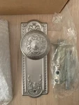 Nostalgic Warehouse Plate With Egg & Dart Knob Privacy 2.75" Satin Nickel New. Price: $65.00.