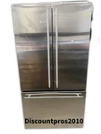 Monogram ZWE23ESHSS 36" Counter-depth French Door Refrigerator Display Open. Price: $3500.00.