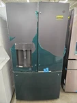 GFE28GELDS 36" Black Slate 27.7 Cu. Ft. French Door Refrigerator Nob #156471 Open. Price: $1599.00.
