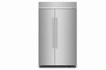 Kitchenaid Professional KBSN708MPS 48 Inch Built-in Side-by-side Refrigerator Open. Price: $8999.88.