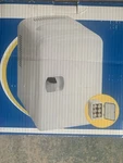 Mini Refrigerator 12VDC Cold/hot Compatible. Cools 6 Cans. Portable W/plug. New. Price: $29.99.