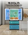 French Door Refrigerator, 18.9 Cu. Ft. Kitchen Fridge, Counter Depth New. Price: $2068.36.