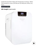 Cooluli 20L Mini Fridge For Bedroom - Car, Office Desk & College Dorm Glass New. Price: $95.00.