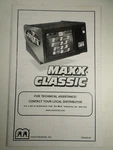 Maxx Classic Countertop Arcade Manual PM0220-08 Used. Price: $11.95.