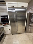 Jennair JBRFR30IGX JBZFL18IGX Refrigerator Freezer W Panels Handles Open. Price: $16599.00.