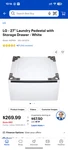 Dryer Pedestal With Storage Drawer In Excellent Condition Used. Price: $150.00.
