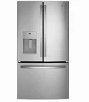 36" Stainless French Door 25.6 Cu. Ft. Refrigerator - GFE26JYMFS Open. Price: $2299.99.