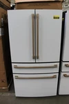 Cafe CGE29DP4TW2 36" Matte White French Door Refrigerator Nob #157291 Open. Price: $2800.00.
