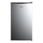 Midea 3.3 Cu Ft Compact Refrigerator Freestanding, Silver, Reversible Door New. Price: $299.99.