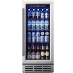 Simzlife 15-IN 130-CAN Silver Built-in/freestanding Beverage Refrigerator Wine New. Price: $477.49.