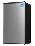 Midea MERM33S1AST Mini Fridge, 3.3 Cu.ft Compact Cubic Feet Silver New. Price: $271.50.