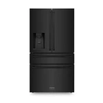 Zline 36" Counter Depth French Door Black Stainless Refrigerator RFM-W-36-BS 2OB Open. Price: $2450.02.