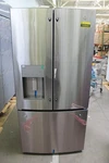 GFE24JYKFS 33" Stainless 23.6 Cu. Ft. French Door Refrigerator Nob #153662 Open. Price: $1799.00.