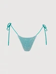 New Asta Resort Lio Bikini Bottom - Blue Sequin Size: Xs. Price: $85.00.