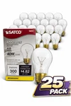 Satco S3810 A15 40W Appliance Bulb Clear 130V Oven 25 Pack New. Price: $59.99.