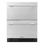 True Residential 24" Undercounter Refrigerator Drawers Stainless Steel (read) Open. Price: $3000.00.