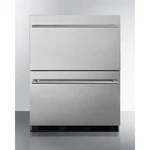 Summit SP6DBS2D7 24 Inch Built 2-DRAWER Undercounter Commercial Refrigerator Open. Price: $2699.99.